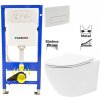 GEBERIT DuofixBasic s bielym tlačidlom DELTA51 + WC REA Carlo Flat Mini Rimlesss + SEDADLO 458.103.00.1 51BI CF1