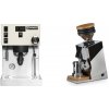 Rancilio Silvia PRO X, bílá + Eureka Mignon Single Dose, Chrome & Oak