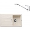 SET558 - Gránitový drez Blanco Favum 45 S biela soft + Kuchynská batéria Rosan King JA381001 chróm