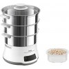 Tefal VC502D10 Convenient Series Deluxe parní hrnec, 900 W, 9 l, 5 programů, časovač, displej, bílý