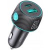 Rýchla nabíjačka do auta Joyroom USB-A/C 60W QC, PD s LED podsvietením