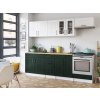 Kuchynská linka BERIZA CHOCO 240cm - Biela + green