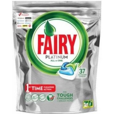 Fairy Platinum All in 1 Regular gélové tablety do umývačky riadu 37 ks