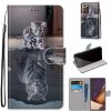 Peňaženkové kožené puzdro na Samsung Galaxy Note 20 Ultra - Cat Becomes Tiger
