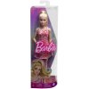 Bábika Barbie Fashionistas v ružovo-červených šatách