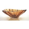 Aurum Crystal KRIŠTÁĽOVÁ MISKA BOHEMIA PLANTICA 330 MM JANTÁROVÁ