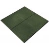 Gumová dlažba NEPROFILOVANÁ 1000 x 1000 mm x 30 mm zelená - 1 ks