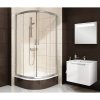 RAVAK BLCP4-80 SABINA Štvrťkruhový sprchovací kút znížený biely + Transparent, 3B240140Z1