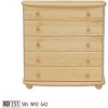 Drewmax Komoda KD151 masiv (Barva dřeva: Olše)