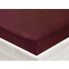 Jersey napínacie prestieradlo JR-011 Bordó 200 x 220 - výška 20 cm