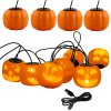 Batériový veniec 8xLED Dekoratívne tekvice 4,45 m Halloween svetlá + USB C
