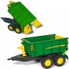 ROLLY TOYS Vlečka za traktor vyklápěcí JOHN DEERE zelený přívěs
