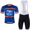 BONAVELO Cyklistický krátky dres a krátke nohavice - US POSTAL - čierna/modrá