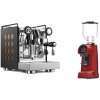 Rocket Espresso Appartamento, black/copper + Eureka Helios 75, ferrari red