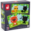 Janod Puzzle Duonimo Nájdi tiene zvieratká 24 ks