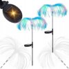 Solárna zatĺkacia lampa itec Medusa strieborná 74 cm 2 ks
