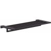 Hansgrohe AddStoris - Polička s držiakom uterákov, dĺžka 65 cm, matná čierna - 41751670