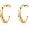 S'Agapõ Kruhové pozlátené náušnice Chunky SHK123