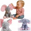 PLYŠOVÁ HRAČKA hrajúci SLONÍK SPIEVAJÚCI, hýbe ušami, SLON