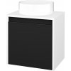 Dreja Skrinka pod umývadlo VISIT SZD 50 (umývadlo Circo) - N01 Biela lesk / Úchytka T33 - čierna mat / L03 Antracit vysoký lesk / Levé