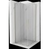 MEXEN/S - Velar Duo sprchovací kút, posuvné dvere 80 x 80, transparent, nikel kartáčovaný 871-080-080-02-97