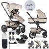 EASYWALKER Kočík kombinovaný Jimmey Explore Pearl Taupe AIR + CYBEX Aton B2 i-Size + základňa