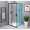 Gelco Sigma - Sprchové dvere 100 cm, matná čierna/číre sklo GS2110B