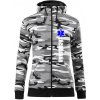 Nápis Záchranár + hviezda - Mikina dámska trendy zipper s kapucňou - XL ( Šedý maskáč )