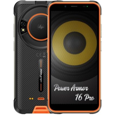 Ulefone Power Armor 16 Pro oranžový (Odolný mobil so 122dB reproduktorom, RAM 4GB, pamäť 64GB, HD+ displej 5.93", 16MPix, NFC, 9600mAh)