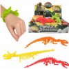 Teddies Náramok dinosaurus naťahovací mačkací silikón 22 cm 4 farby