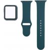 BStrap Silicone remienok s puzdrom na Apple Watch 44mm, dark green (SAP012C16)