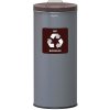Alda Kôš na triedený odpad Eko 45 l, hnedé veko – bio, lakovaná oceľ, sivý