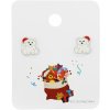 iŠPERKY Detské vianočné strieborné náušnice Macko ID|222987