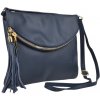 NovaKabelka.sk Tina Blu Scura kožená talianska crossbody kabelka modrá