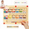 MAGNETICKÁ TABUĽA MONTESSORI EDUKAČNÁ DREVENÁ VLAK FARBY
