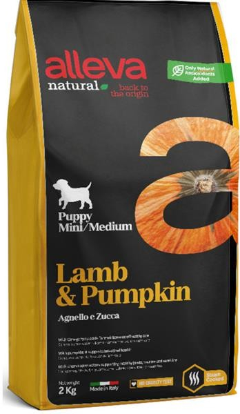 Alleva Natural Dog Dry Puppy Lamb&Pumpkin All Breeds 2 kg