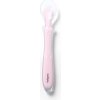 BABYONO Lyžička silikónová - pink 6m+