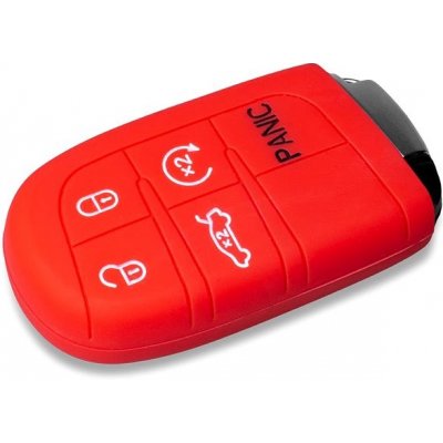 Kľúčenka Escape6 ochranné silikónové puzdro na kľúč pre DodgeJeep červená