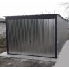 Plechová garáž 3m x 5m so spádom strechy dozadu plech pozinkovaný