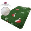 DRYBED Premium Vet Bed XMAS Santa Hats zelený 150 x 100 cm