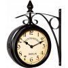 Nástenné hodiny Monzana vintage čierne kovové 17 cm