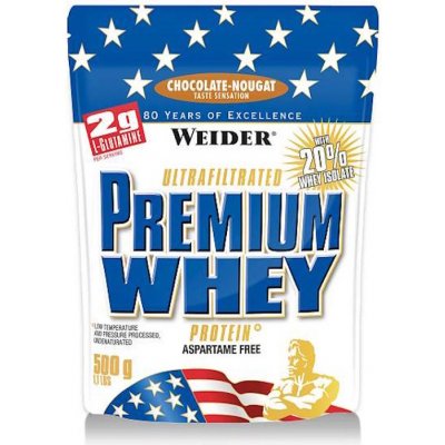 WEIDER Premium whey srvátkový proteín príchuť čokoláda a nugát 500 g