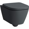 LAUFEN Meda Pack závesné WC Silent Flush s hlbokým splachovaním, 360 x 540 mm, matná grafitová + WC sedadlo Softclose, H8661107580001