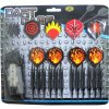 Šípky MASTER Black Plated Brass 12ks - softip 16g set