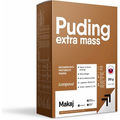 Kompava Extra Mass Pudding Čokoláda 6 x 35 g
