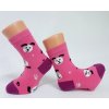 Detské bambusové ponožky Alík malinová