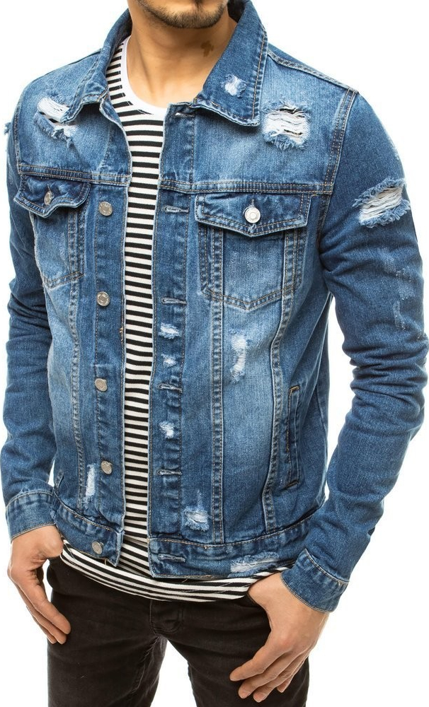 DStreet pánska jeansová bunda Leander nebesky modrá TX3618