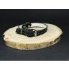 Palkar obojok z kože hladenice pre psov 30 cm x 14 mm čierna