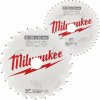 190x30x1.6/2.1mm 24z/48z ATB (2ks) - Milwaukee pílové kotúče na drevo