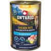 Konzerva Ontario Adult kuracie pate s príchuťou čučoriedok 400g